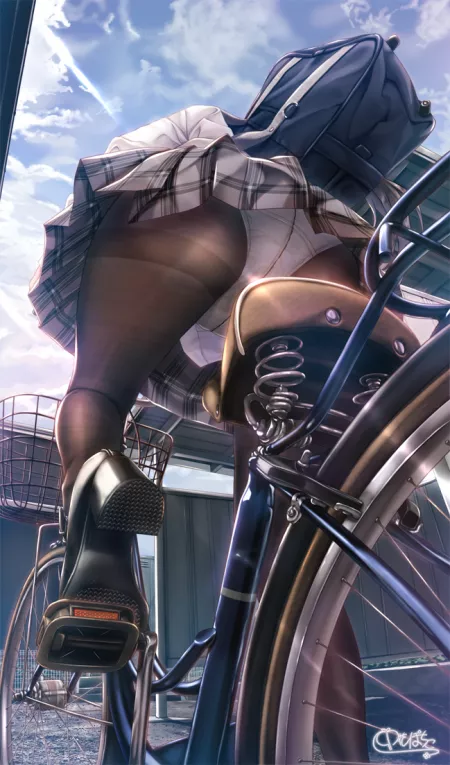 Nice Bike (Unohana Pochiko) [Original] by llamanatee