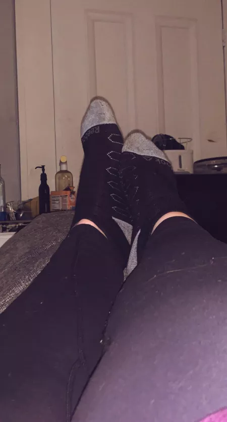 Nice sweaty socks after a good workout today 😍 by violet5566