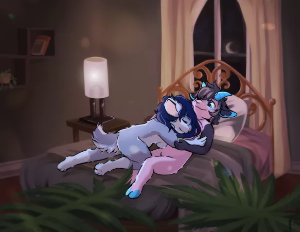 Nights Are Cozier With You | Comm Drawn By Me (@Pandoodle_Arts) by GummiPeet