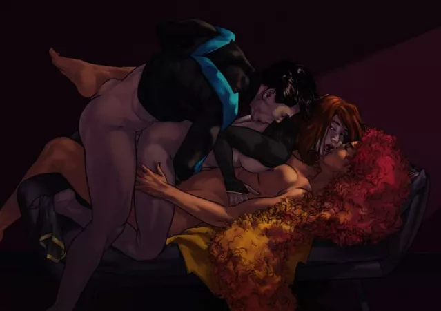Nightwing, Batgirl and Starfire (Dima Ivanov) [DC Comics] by International-End100