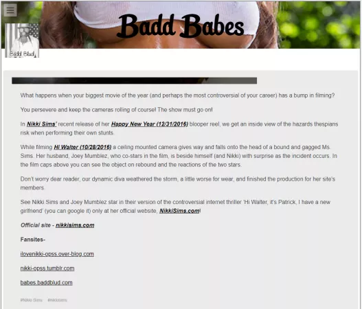 Nikki Sims - Hi Walter by Baddblud