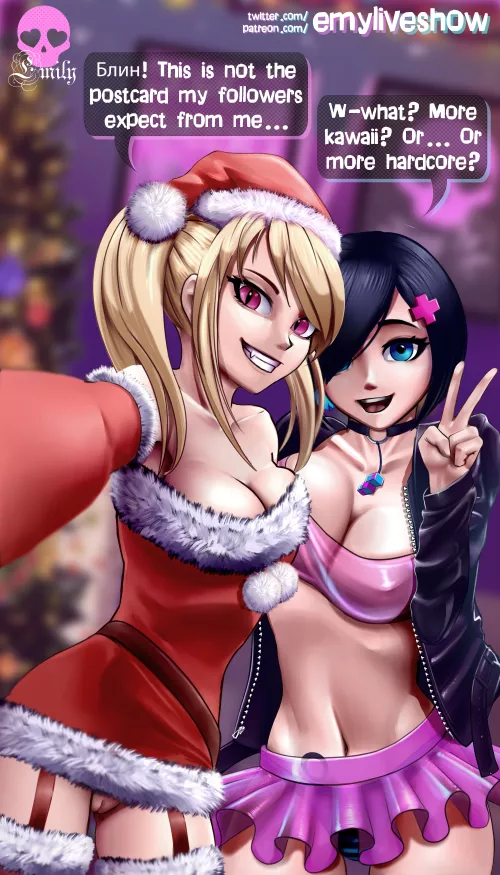 No panties Merry Christmas selfie! [OC] (EmyLiveShow) by EmyLiveShow