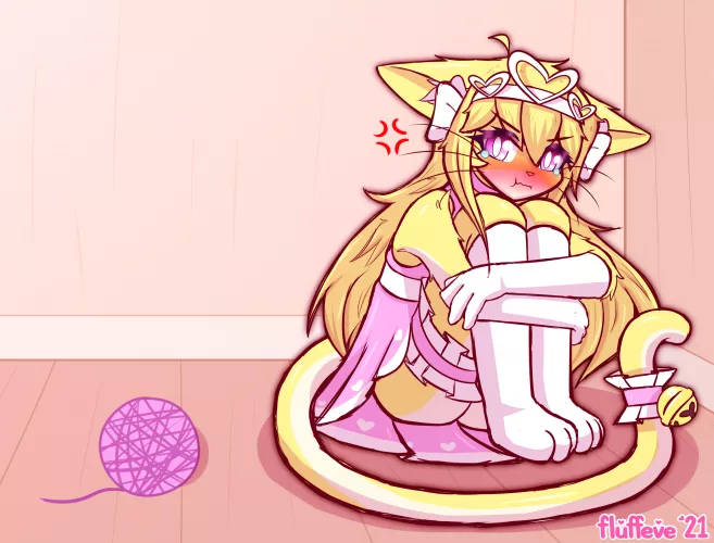 no talk me im angy 💢 (Art by me: @fluffeve on Twitter) by fluffeve