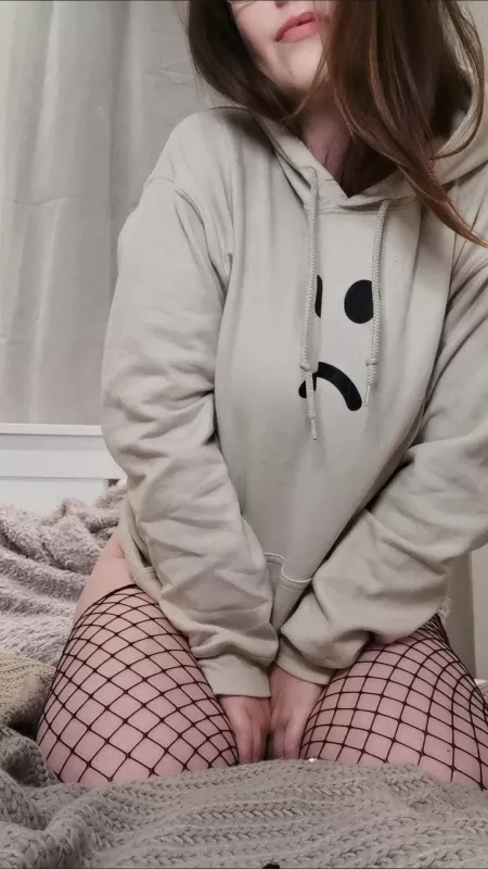 normalise fishnets w/ every outfit, even in hoodie season ;P by Emilynovaxo