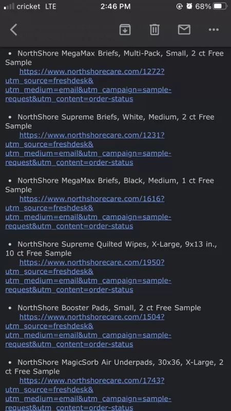 Northshore went above and beyond! I thought the free sample would be one thing!