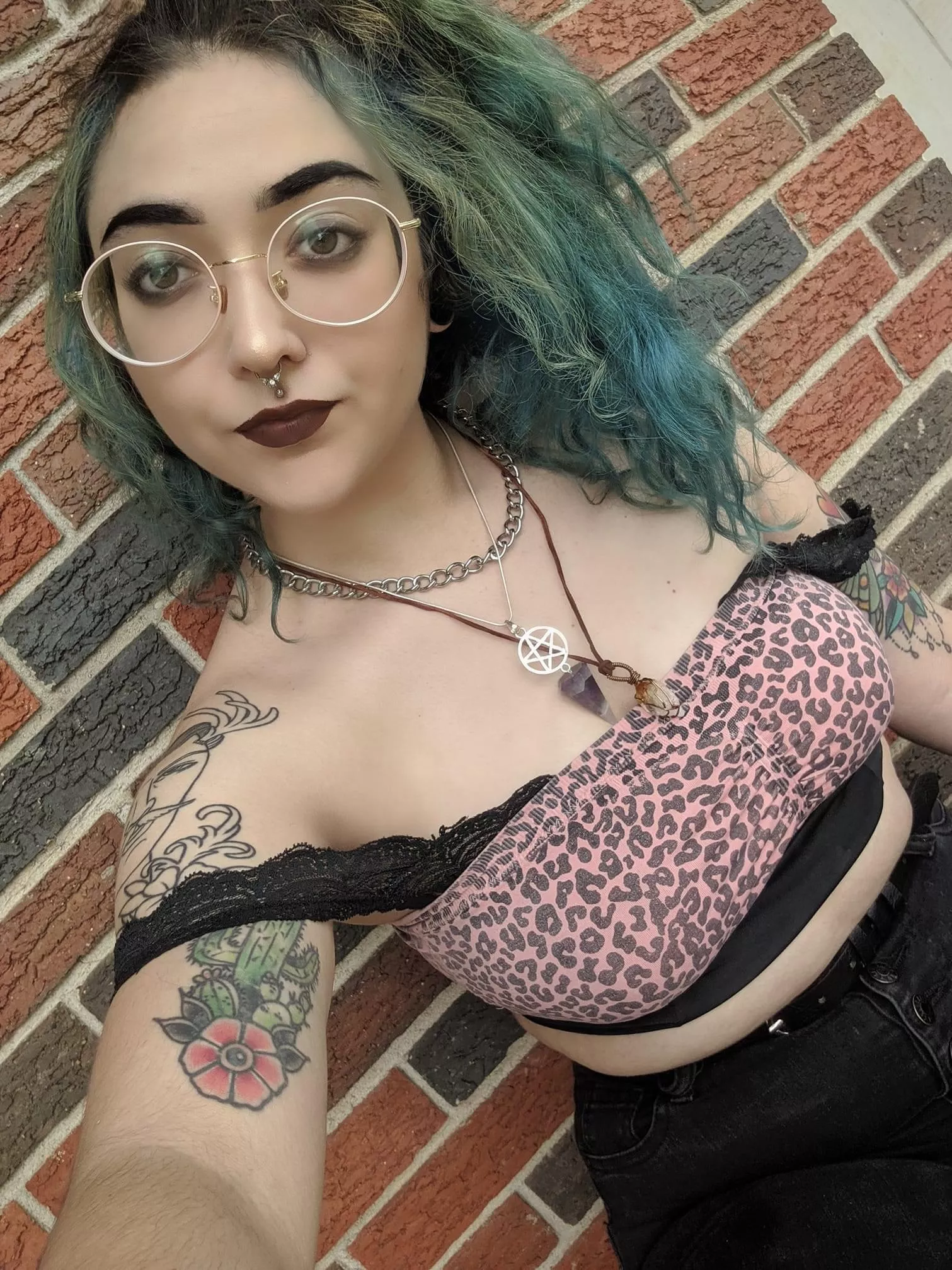 Not a nude, but I got new glasses and wanted to show them off :) a little nervous about them, so no rude comments please ♥️ posted by EmyClairee