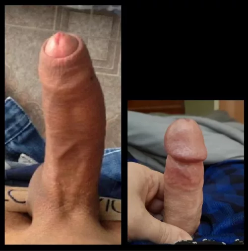Not even close 22 year old male on left me 53 year-old male and right by littlesubcock70
