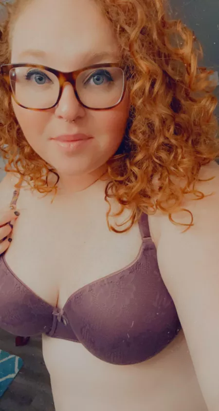 Not feeling well today butttt have a pretty bra on 😆 by RedOnTheHead333