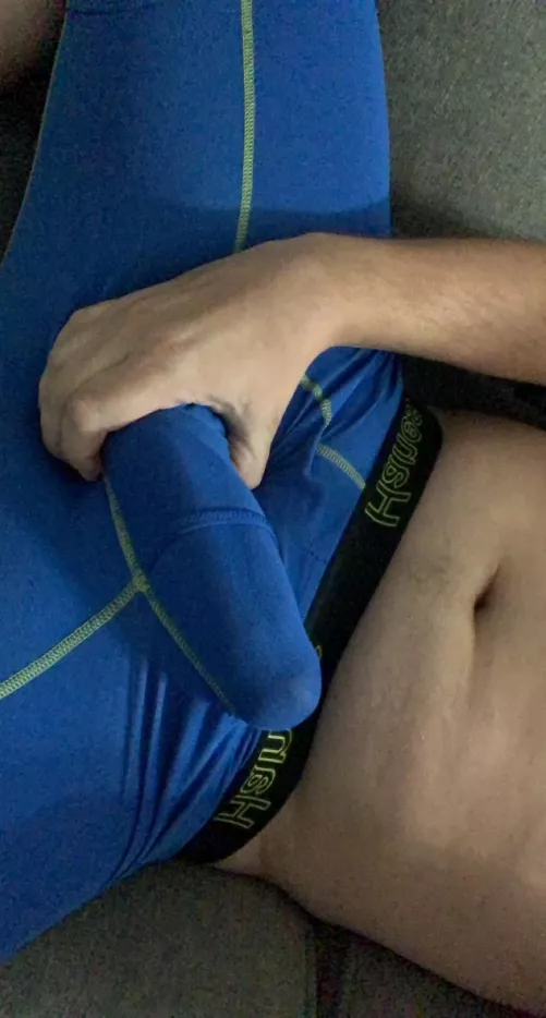 Not fully hard but you get the idea. Wanna help me take these off before I bust out by Bully803