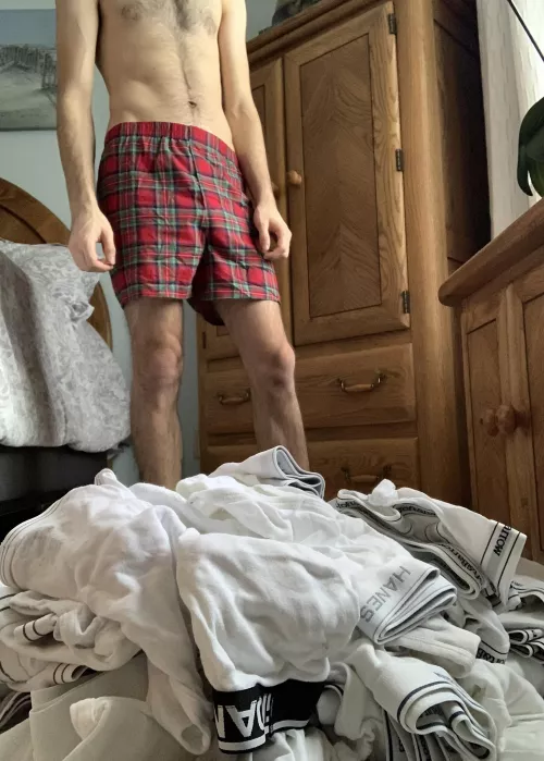 Not getting rid of *all* my briefs, but well, I have to make room for all these new boxer shorts right? :P by boxer-throwaway