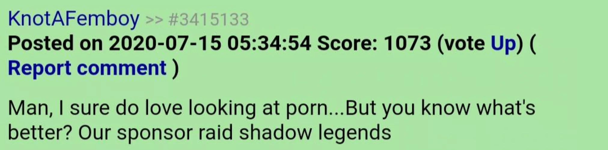 Not Pornhub, but I think it still counts by SJB529