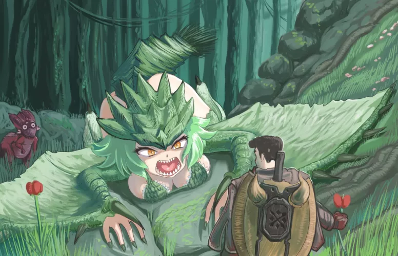 Not quite the dragon he expected to see. by justanimxd