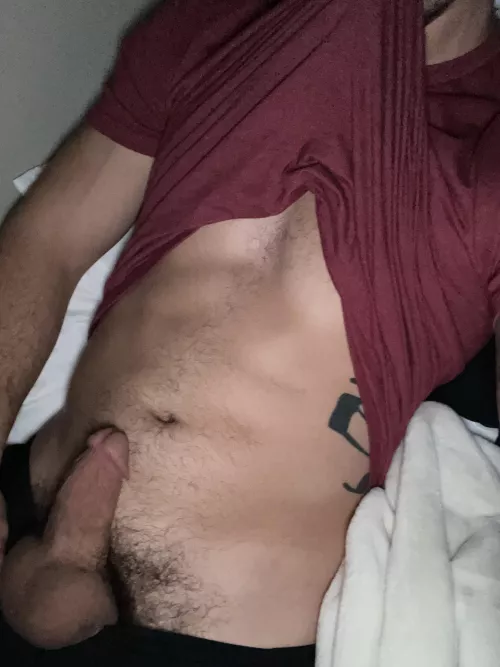Not super hard right now but I’m super horny. Someone come help me:P by Comprehensive_Big416