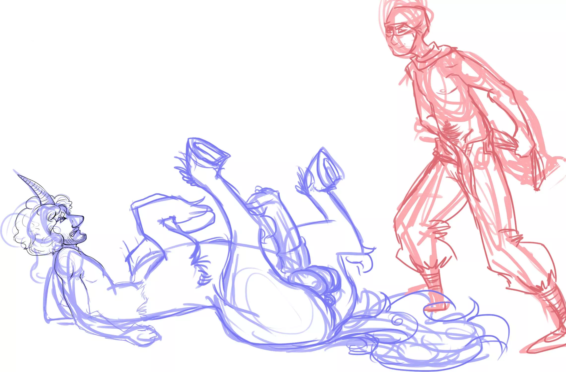 Not sure if Im going to finish, so have a sketch. Danny/Brian centaur peen [NSFW] posted by Kelso-Crazy