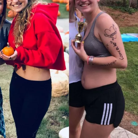 Not the biggest gain but it's a start!!! I've gotten a few looks from this little potbelly I got growing by [deleted]