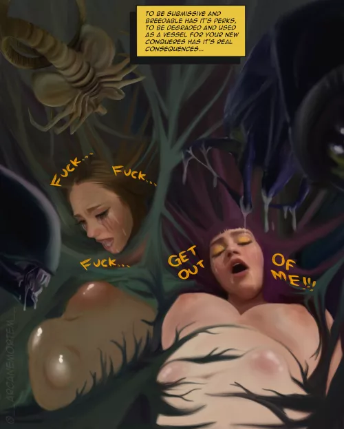 not your normal pregnancy... art by me @__arcanemortem__ by arcanemortem