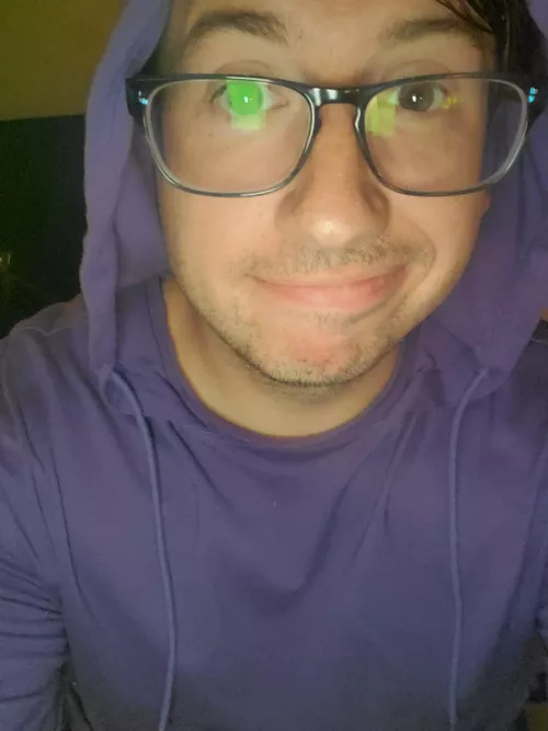 Nothing like a cool night and a hoodie. Though cuddles would be better! by SoDakCurler