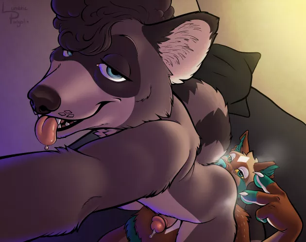 Nothing like huffing raccoon butt (Lunatic_Pangolin, me) by Lunatic_Pangolin