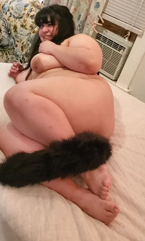 Nothing on but a butt plug by Chubby_Emmy