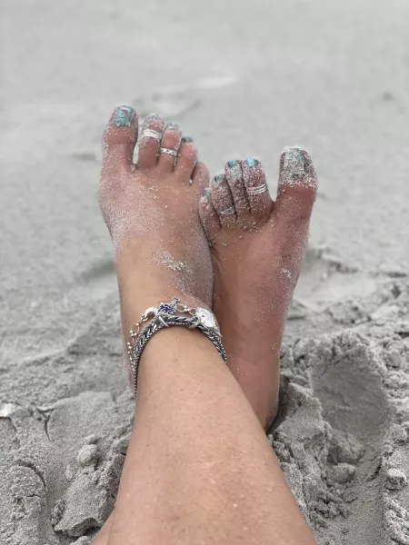 Now and again, I think about an old boyfriend that took the sand off my feet and toes. Little did I know then compared to now….😳😉 by CrazyBiCoupleMW