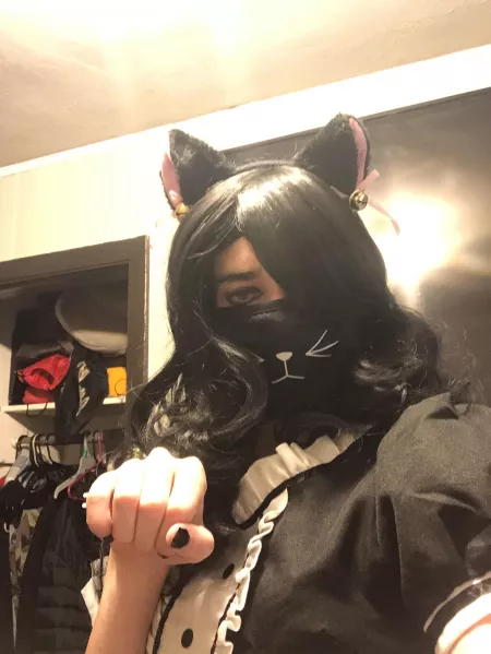 Nya nya =^.^= Neko femboi maid here :3 who wanna give me headpats :3 by DaxusSergal133