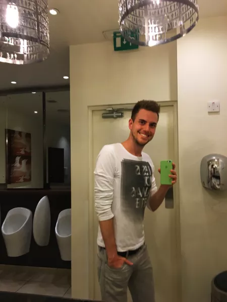 Obligatory public bathroom mirror selfie. 🤳 by Jazzlike_Guess_2330