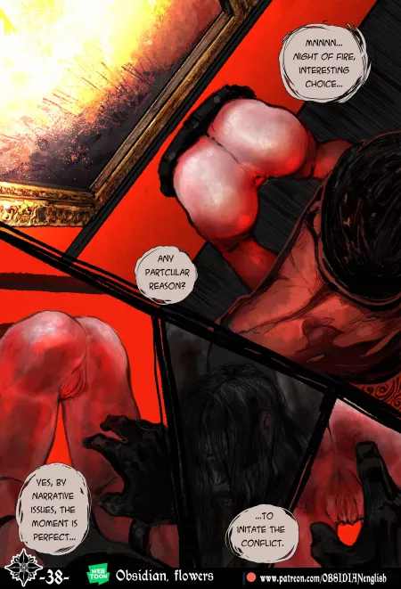 Obsidian, flowers and scarlet 38 by NOTBUCKLER