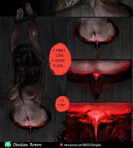 Obsidian, flowers and scarlet by NOTBUCKLER