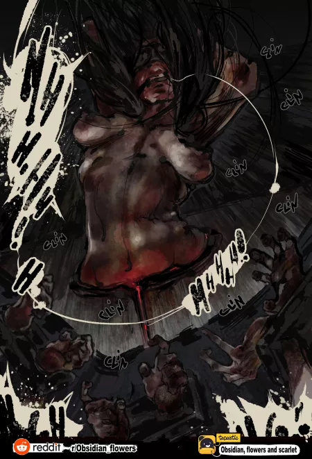 Obsidian, flowers and scarlet-44 by NOTBUCKLER