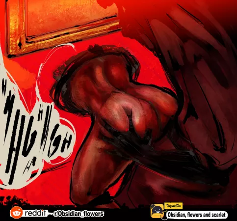 Obsidian, flowers and scarlet-48 by NOTBUCKLER