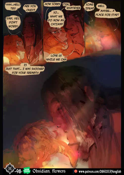 Obsidian flowers and scarlet-98 by NOTBUCKLER