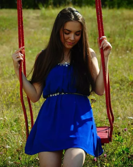Obviously, here I swung on a swing by Katerina58