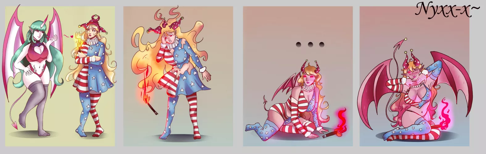 [OC] A Succubus' Flame~ (Succubus, Hypnosis, Mind Change, Demon, Touhou, FTF, Body Modification) by me (Commission) by Nyxx-x