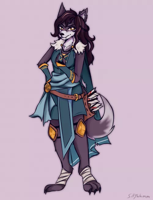 [OC] Archery Wolf (@sillywhimm on Twitter!) by sillywhimm
