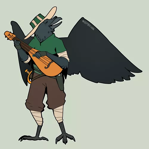 [OC] Avian bard. by Bpbegha