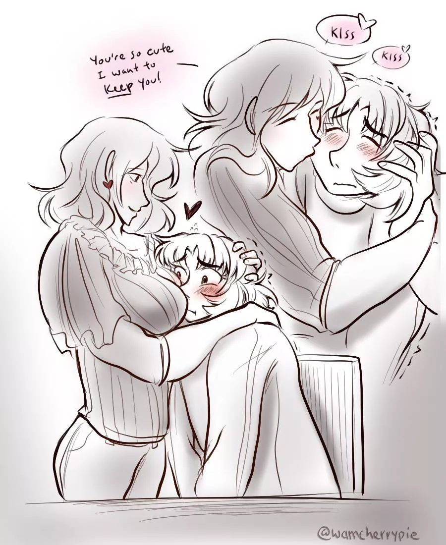 [OC] Boob hug ♡ posted by wamcherrypie