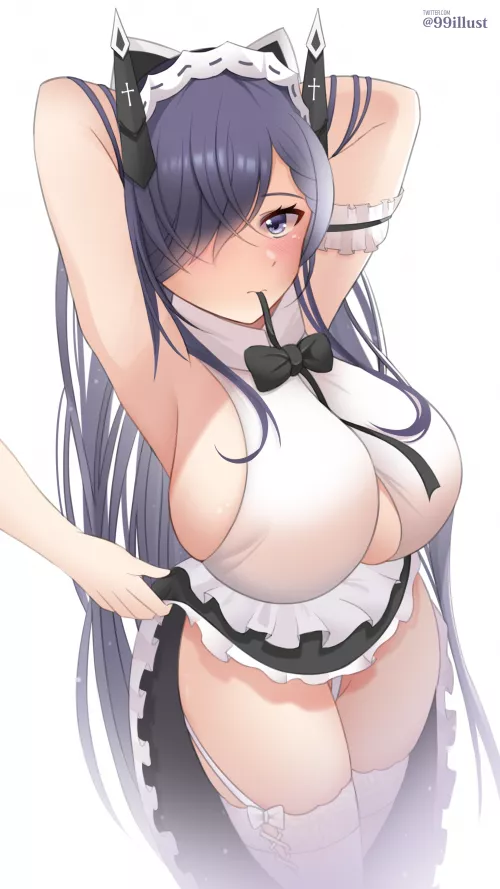 [OC] Busty maid ready to serve you by bdhentai