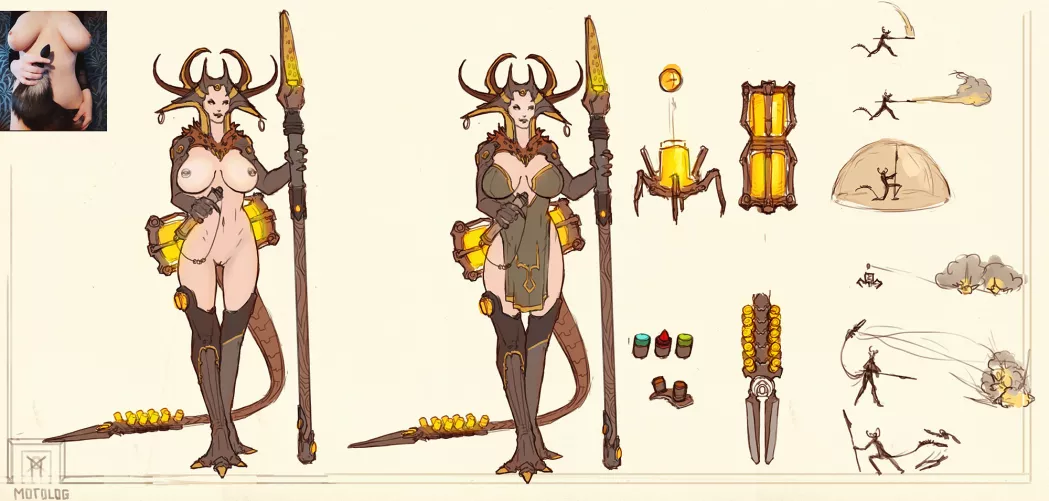 [OC] demon lady with artifact by Njarla