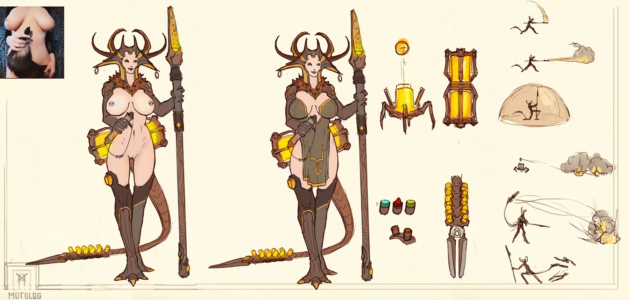 [OC] demon lady with artifact posted by Njarla