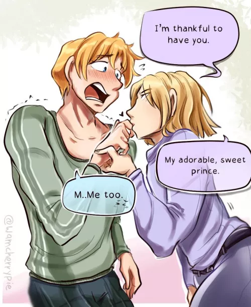 [OC] Expressing thankfulness to each other ♡ by wamcherrypie