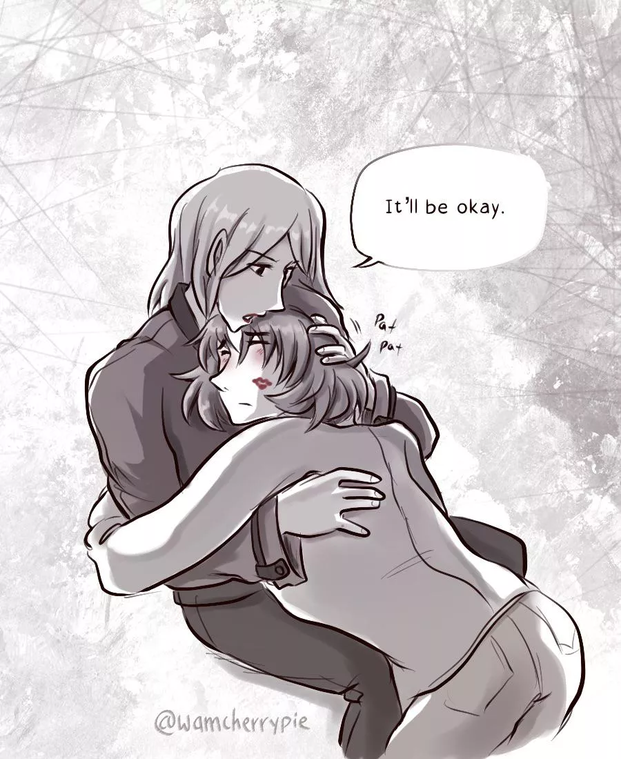 [OC] Giving reassurance, a hug, and a (marked) kiss ♡ posted by wamcherrypie