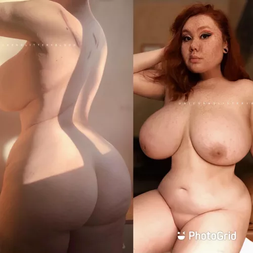 [OC] huge boobs or huge booty, which one do you prefer? by Unicornglitteryblood