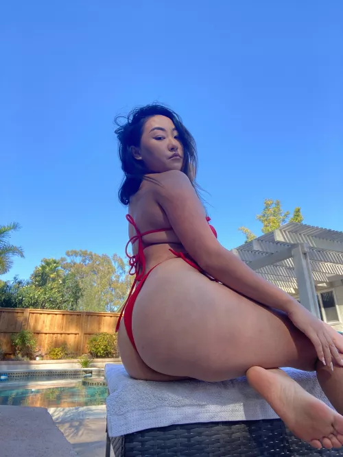 (OC) itty bitty red bikini 👙 by imdebbae