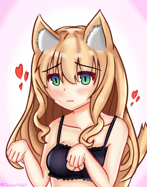 [OC] Maple in Neko Lingerie! by QuiescentRabbitt
