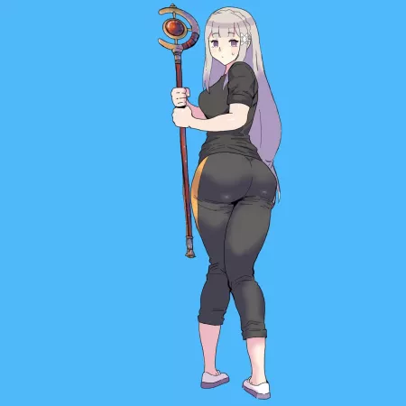 [oc] Modern Emilia with a.. staff? by BarOk8973