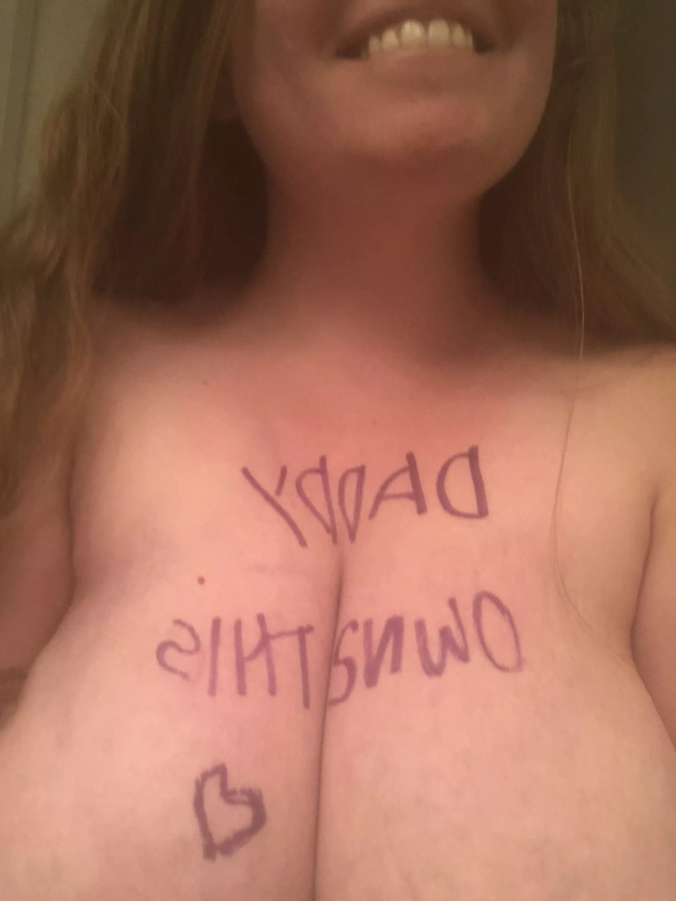 [OC] One of my first attempts at body writing! If you can’t laugh at yourself 🤷‍♀️ posted by [deleted]