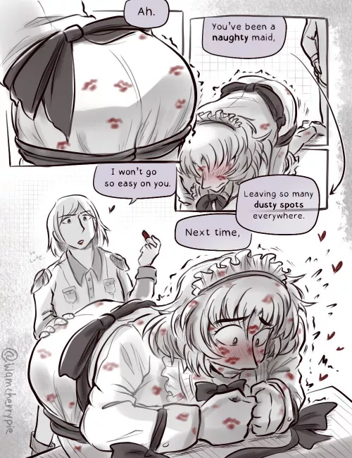 [OC] Putting a *naughty* maid sub in his place! ;) by wamcherrypie