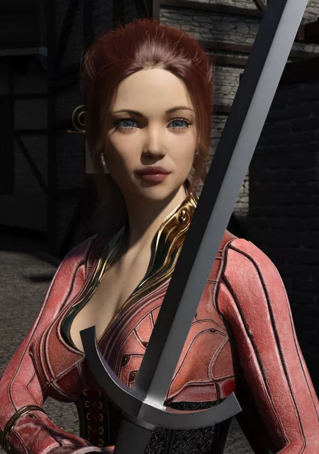 [OC] This is ALENA OF DRAGONBORN the heroine of my comic series. She's ready to kick ass! I hope you all like her! Thanks! by DragonSwordComic