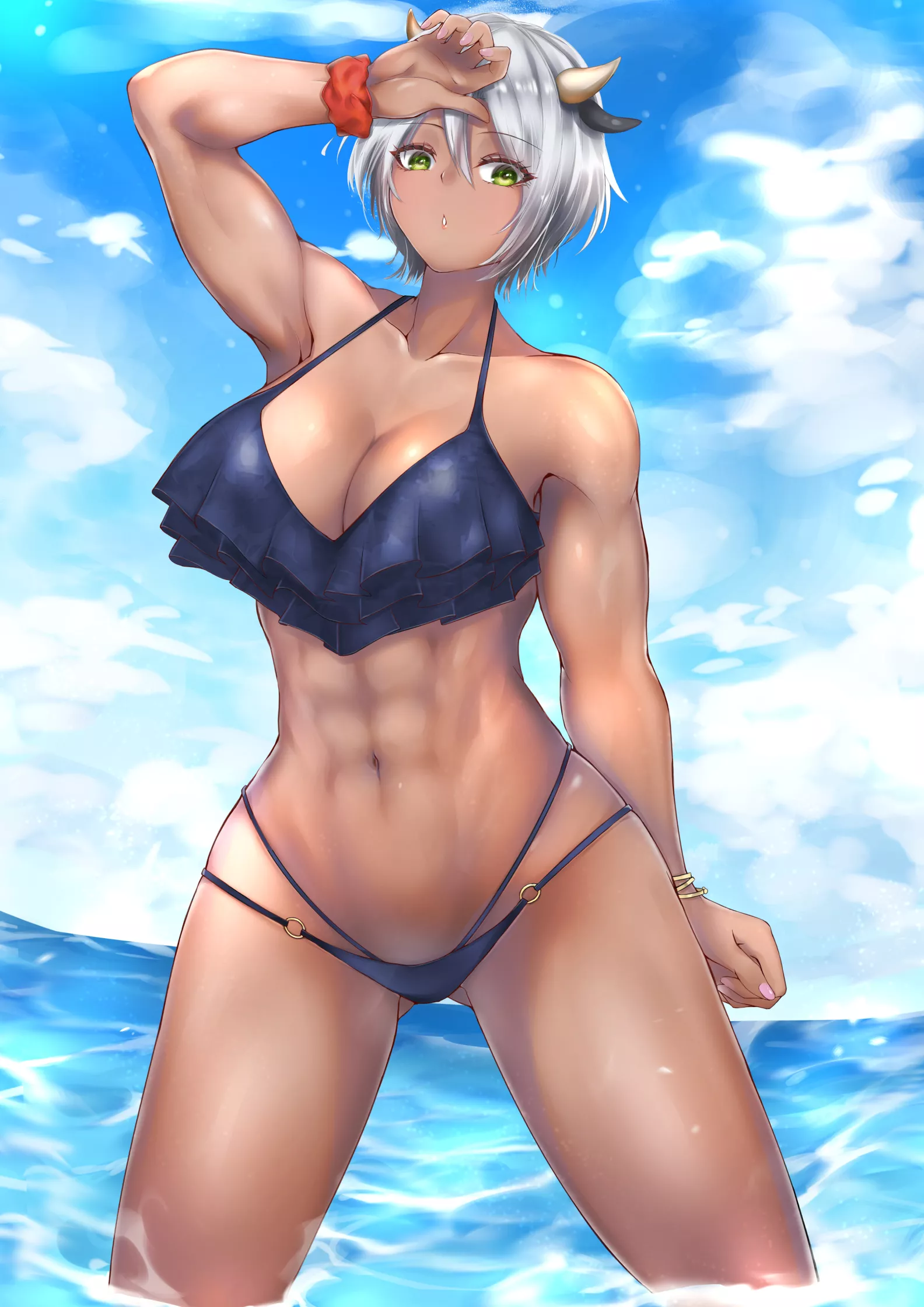 Ocean Muscle Girl (yakan) [Original] posted by elee0228