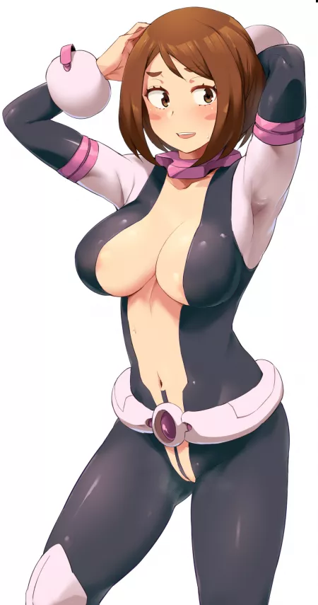 Ochako Lewd Changes To Her Outfit (Minakami) [My Hero Academia] by sequence_string